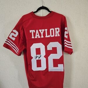 Red Kids Sports Jersey with Signature